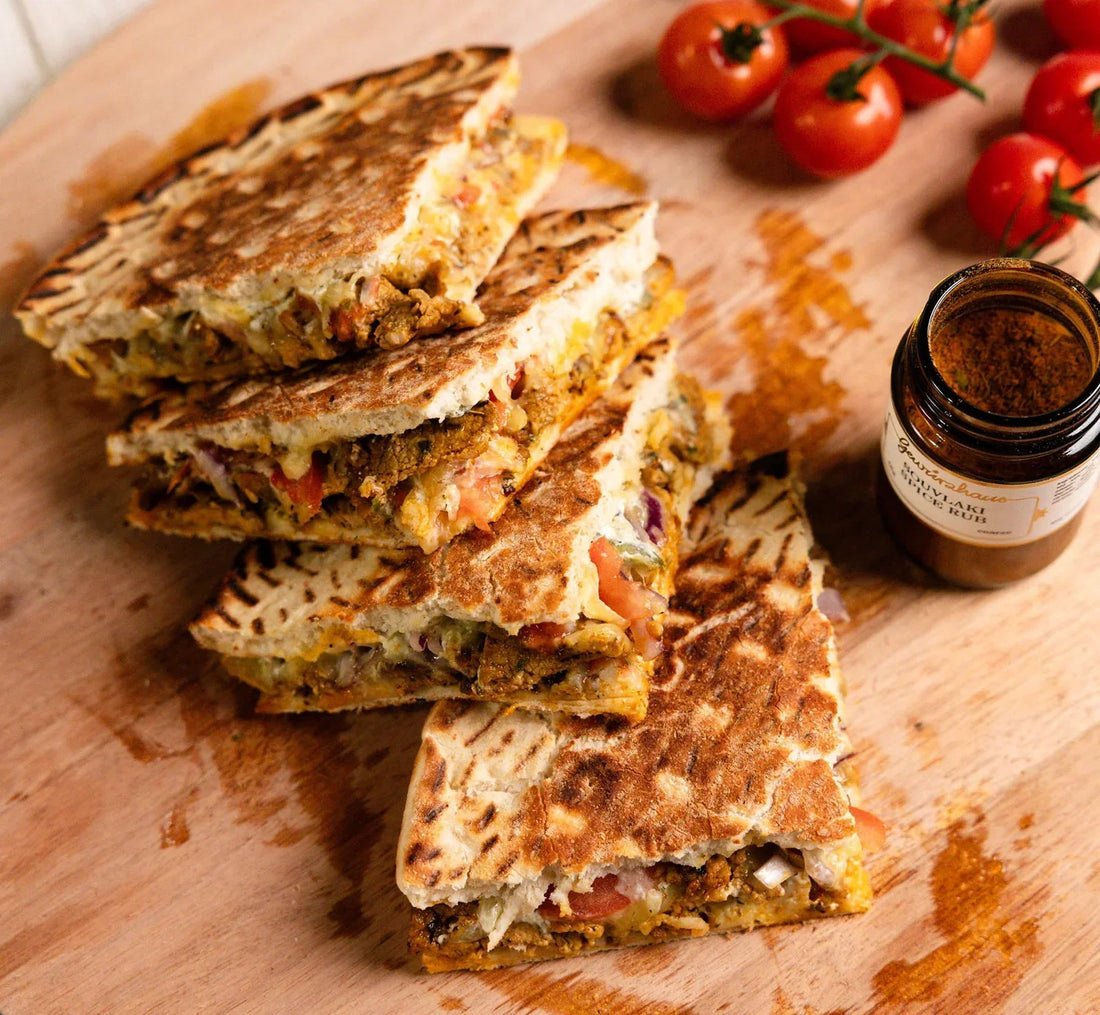 Greek-Style Toasted Pita Sandwich